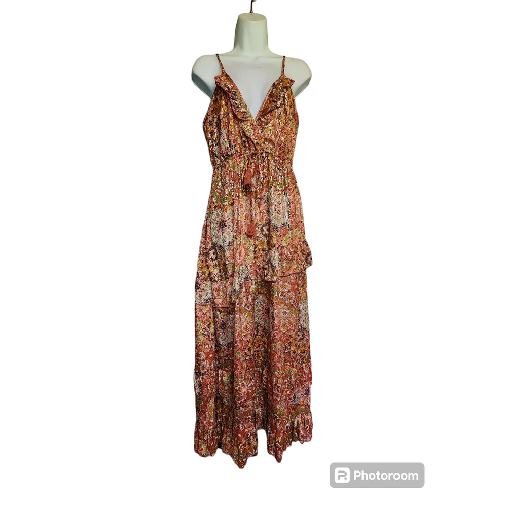 Purple Queen Printed Smocked Maxi Dress T2